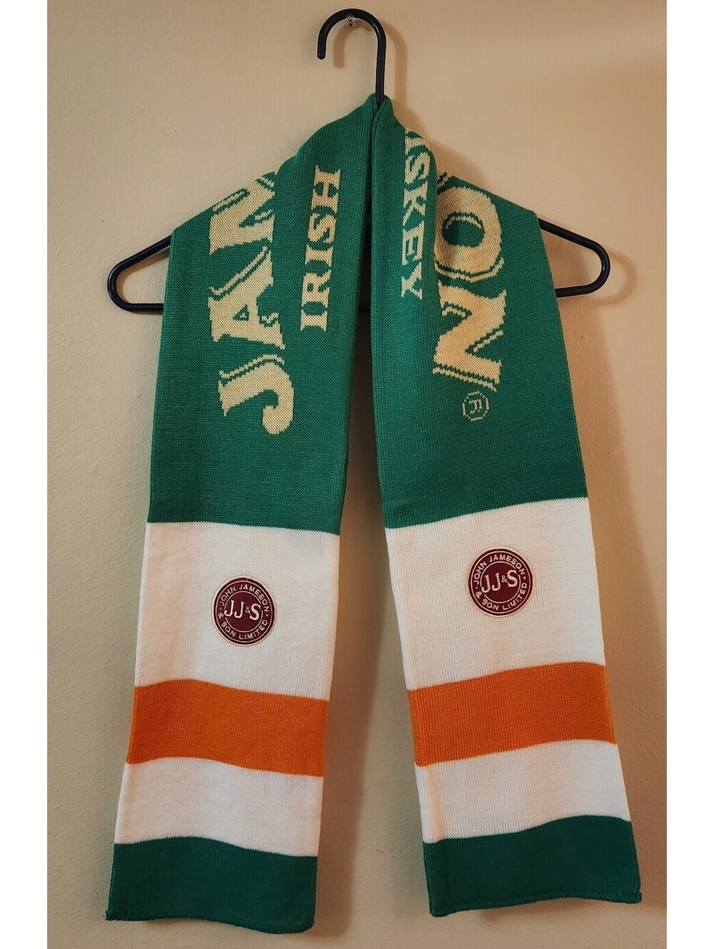 Jameson Irish Whiskey Scarf John Jameson & Son Limited Irish Flag Design